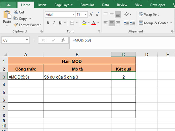 Hướng Dẫn Các Bước Sử Dụng Hàm Mod Trong Bảng Tính Excel