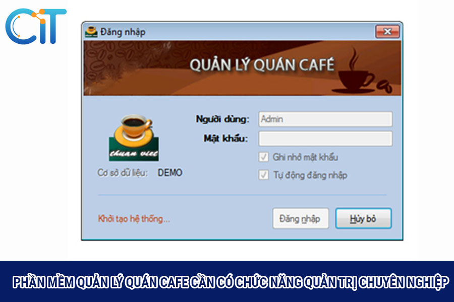 Tính năng phần mềm quản lý quán cafe