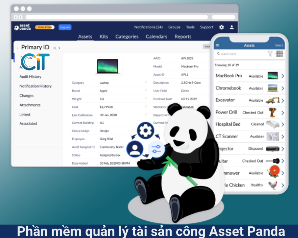 Phần mềm quản lý tài sản công Asset Panda
