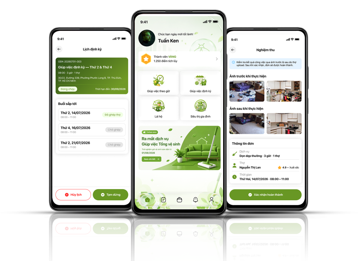 Thiết kế app giúp việc