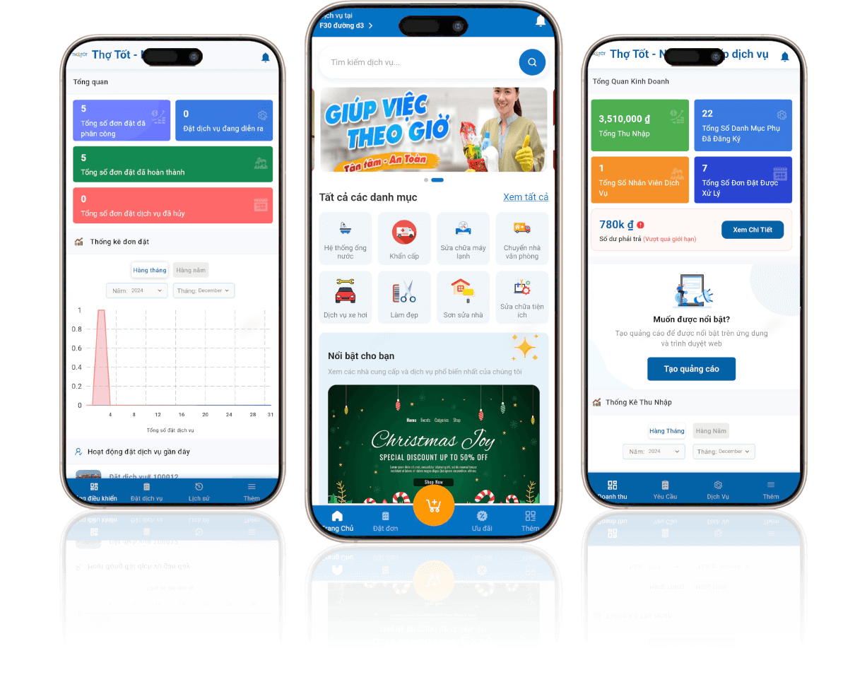App Gọi Giúp Việc Nhà Thiết kế app gọi thợ theo yêu cầu