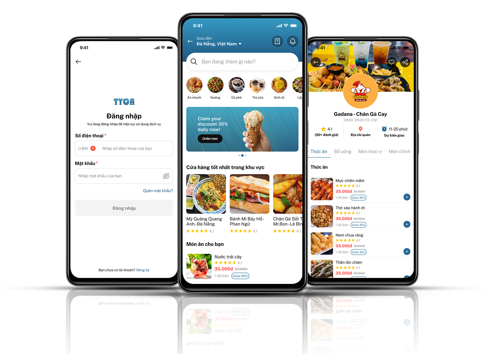 thiết kế app giao đồ ăn