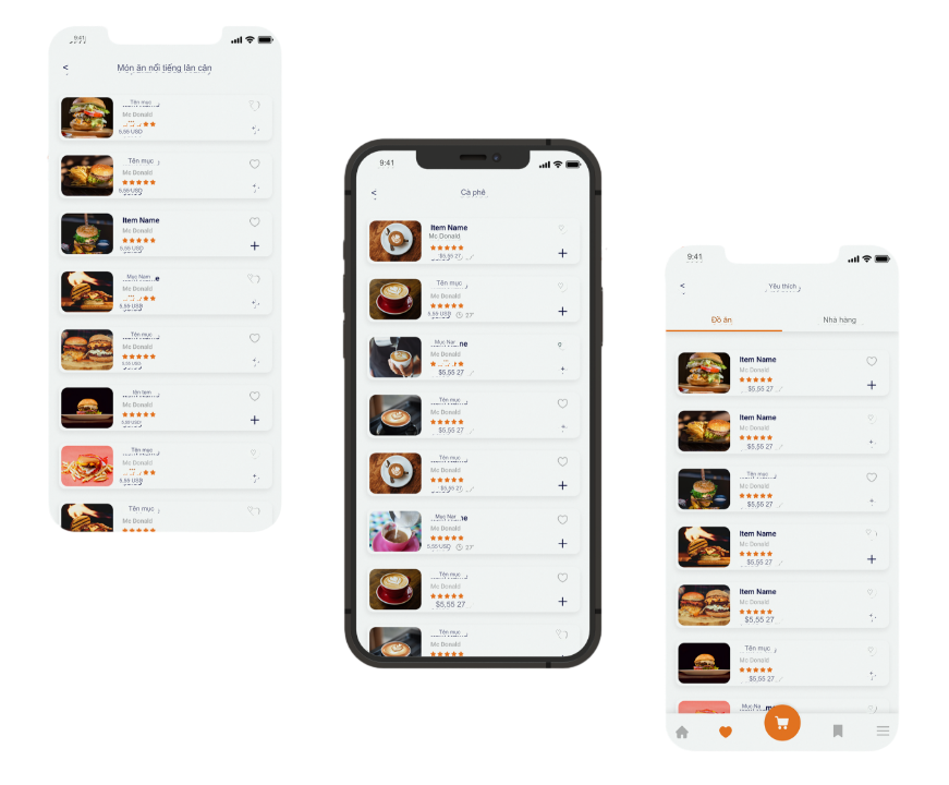 Mobile app nhân viên thiết kế app nhà hàng