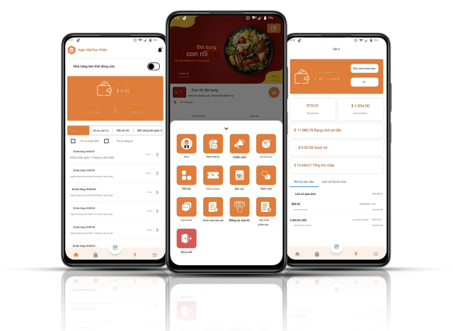 mobile app cho chủ nhà hàng