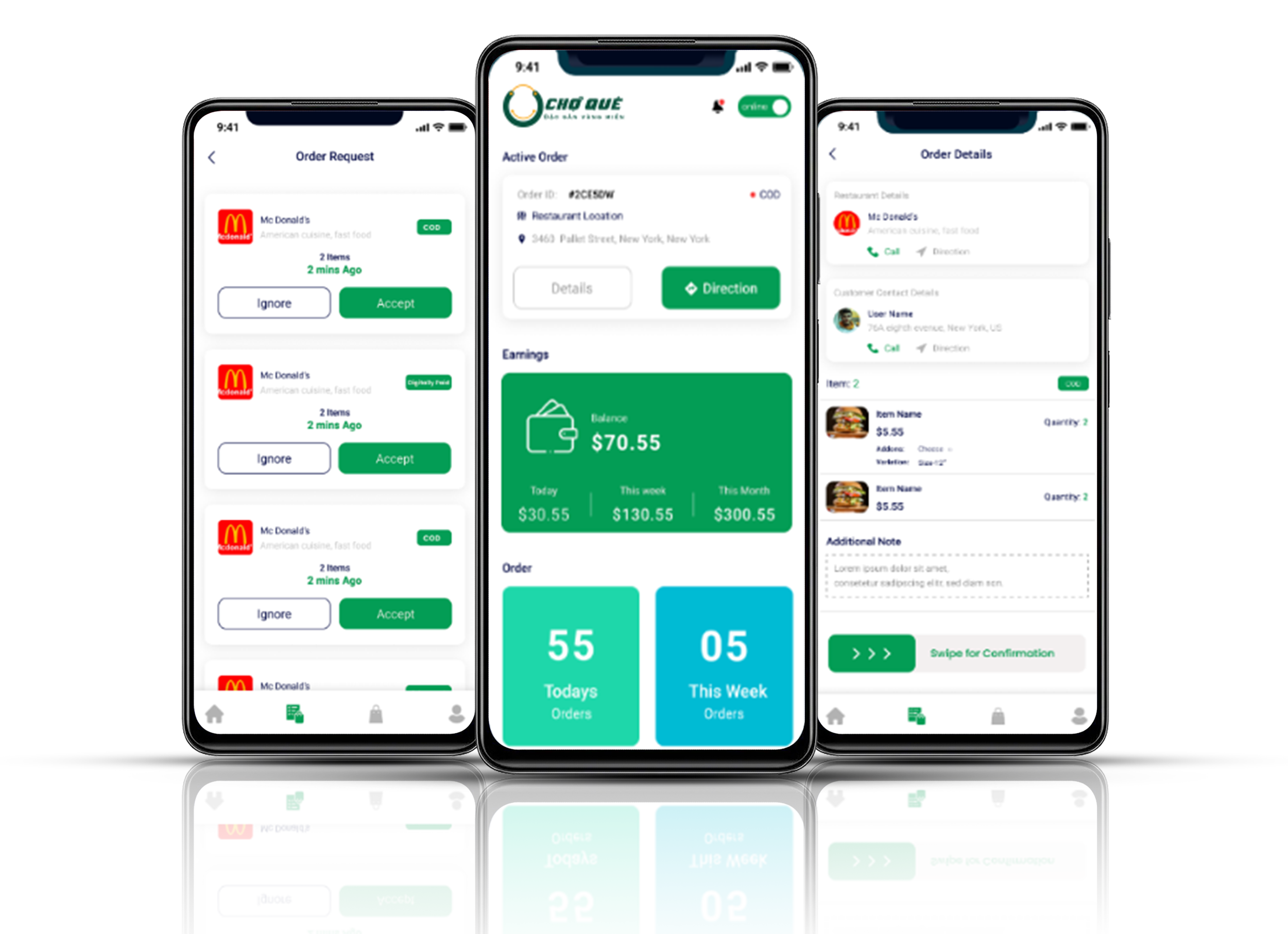 Mobile app cho người giao hàng - app chợ quê