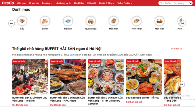 App đặt bàn nhà hàng