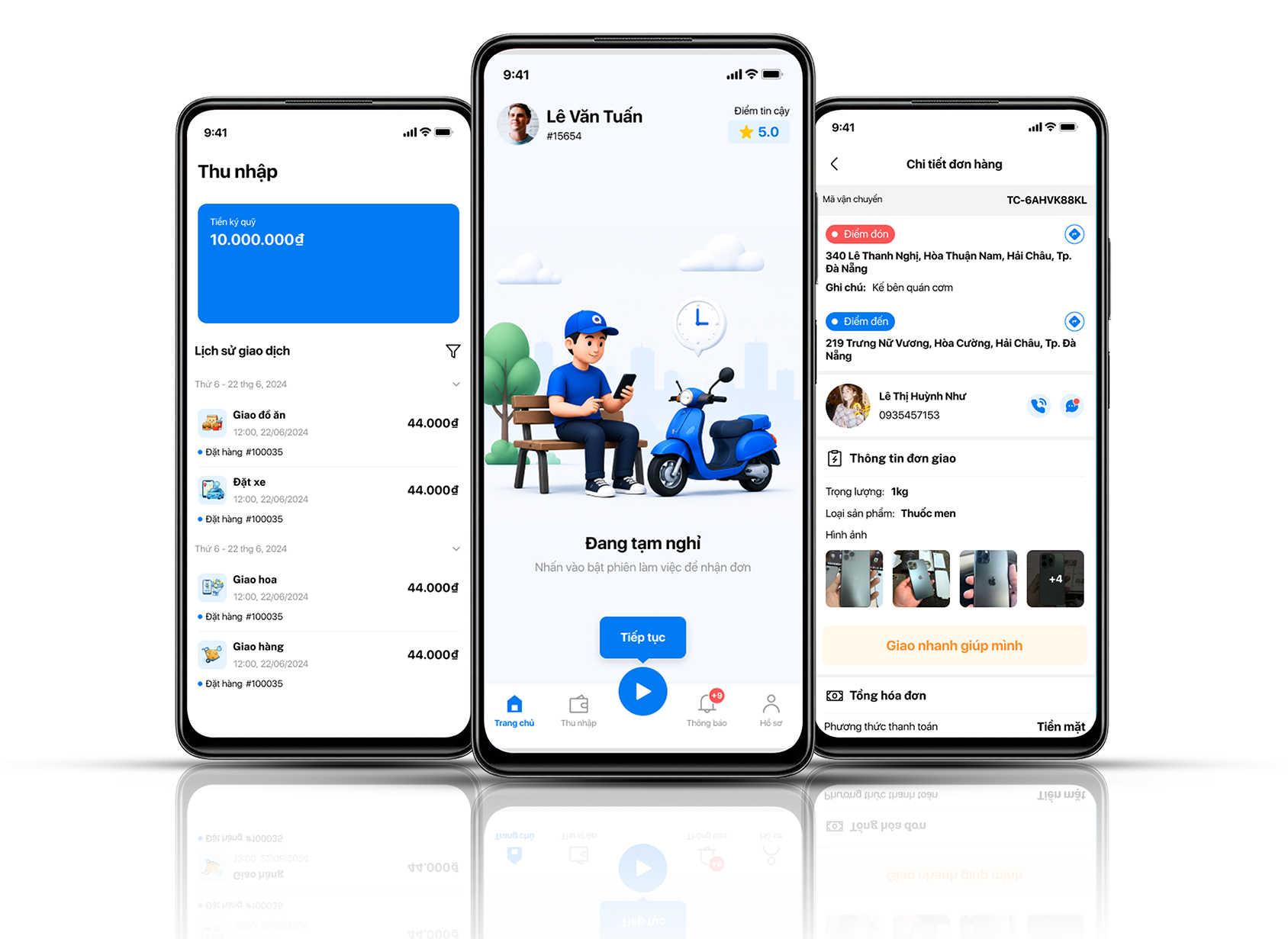 app giao hàng tài xế