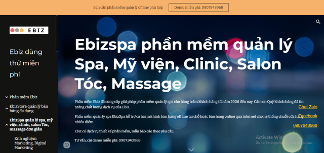 App quản lý Spa