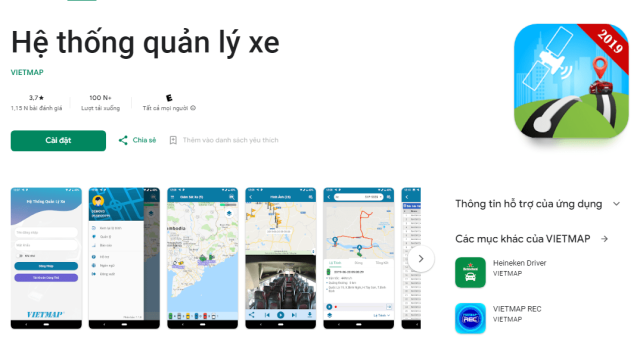 App quản lý xe