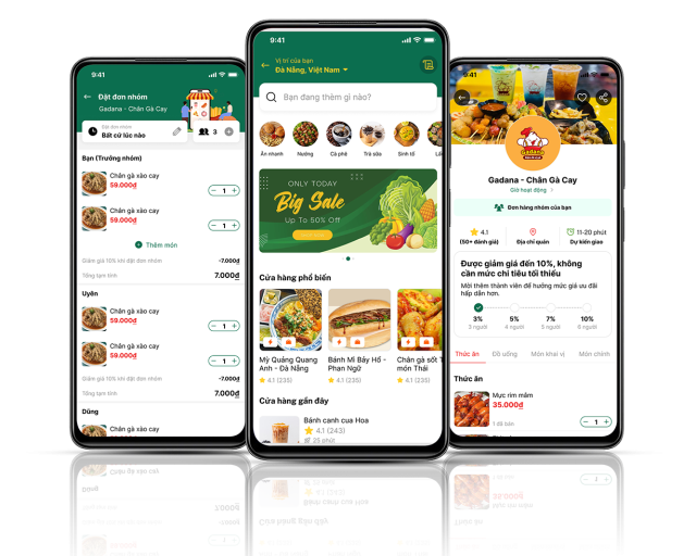 thiết kế app giao đồ ăn