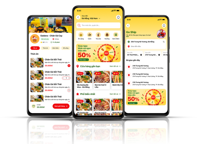 thiết kế app giao đồ ăn