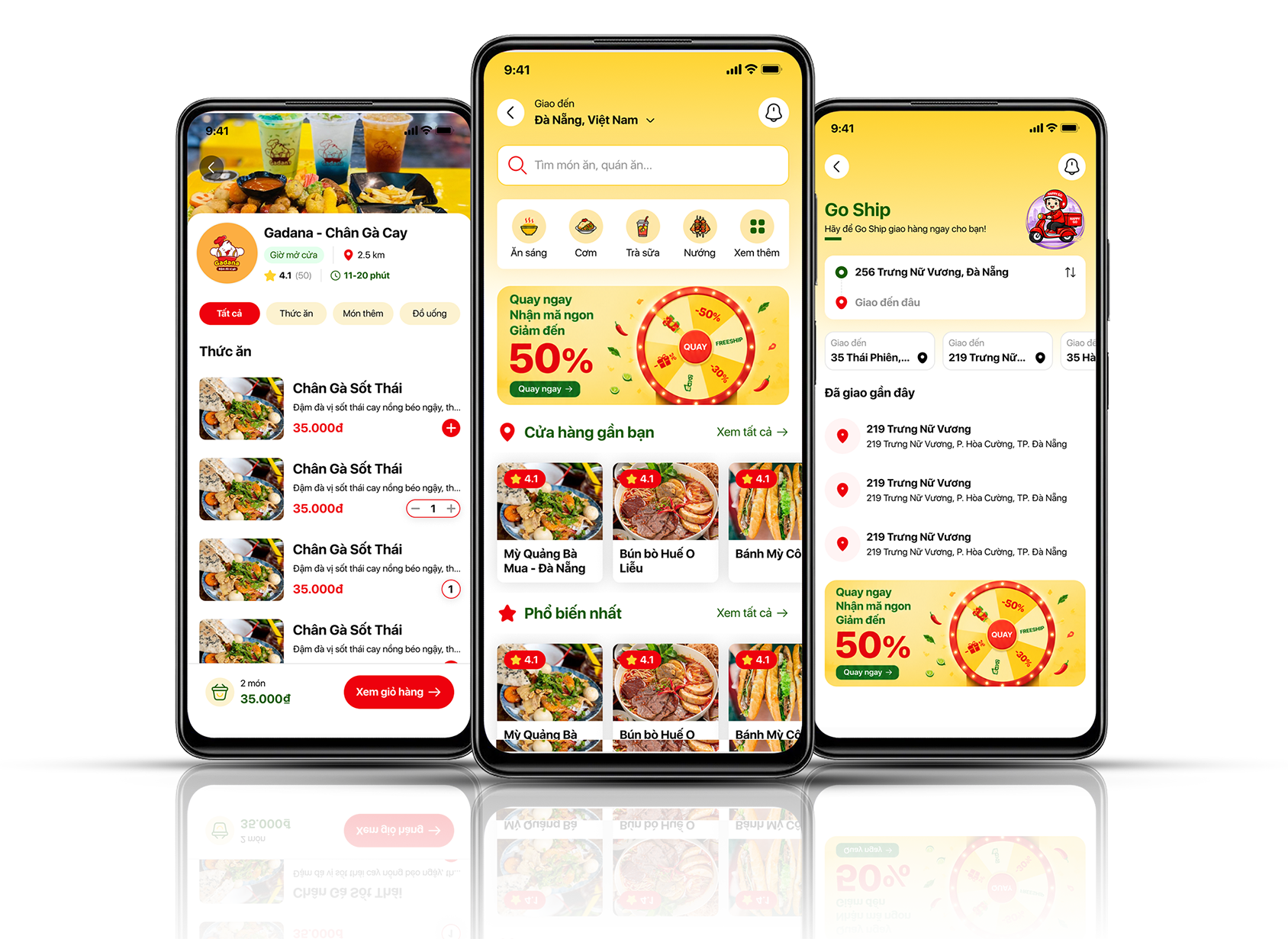 thiết kế app giao đồ ăn