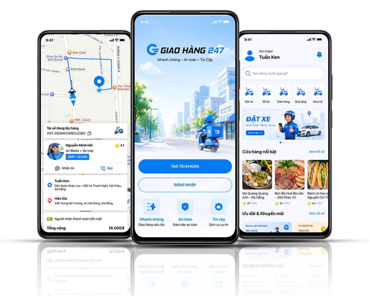 thiết kế app giao hàng