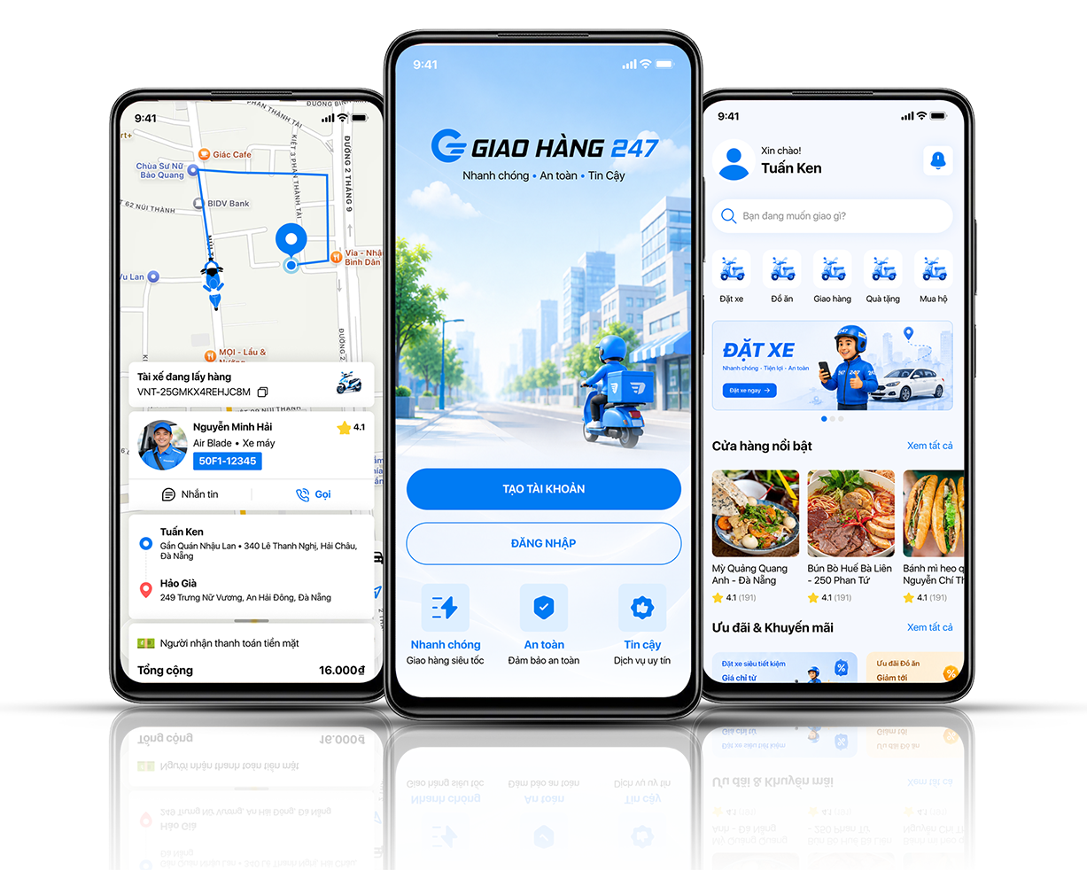 thiết kế app giao hàng