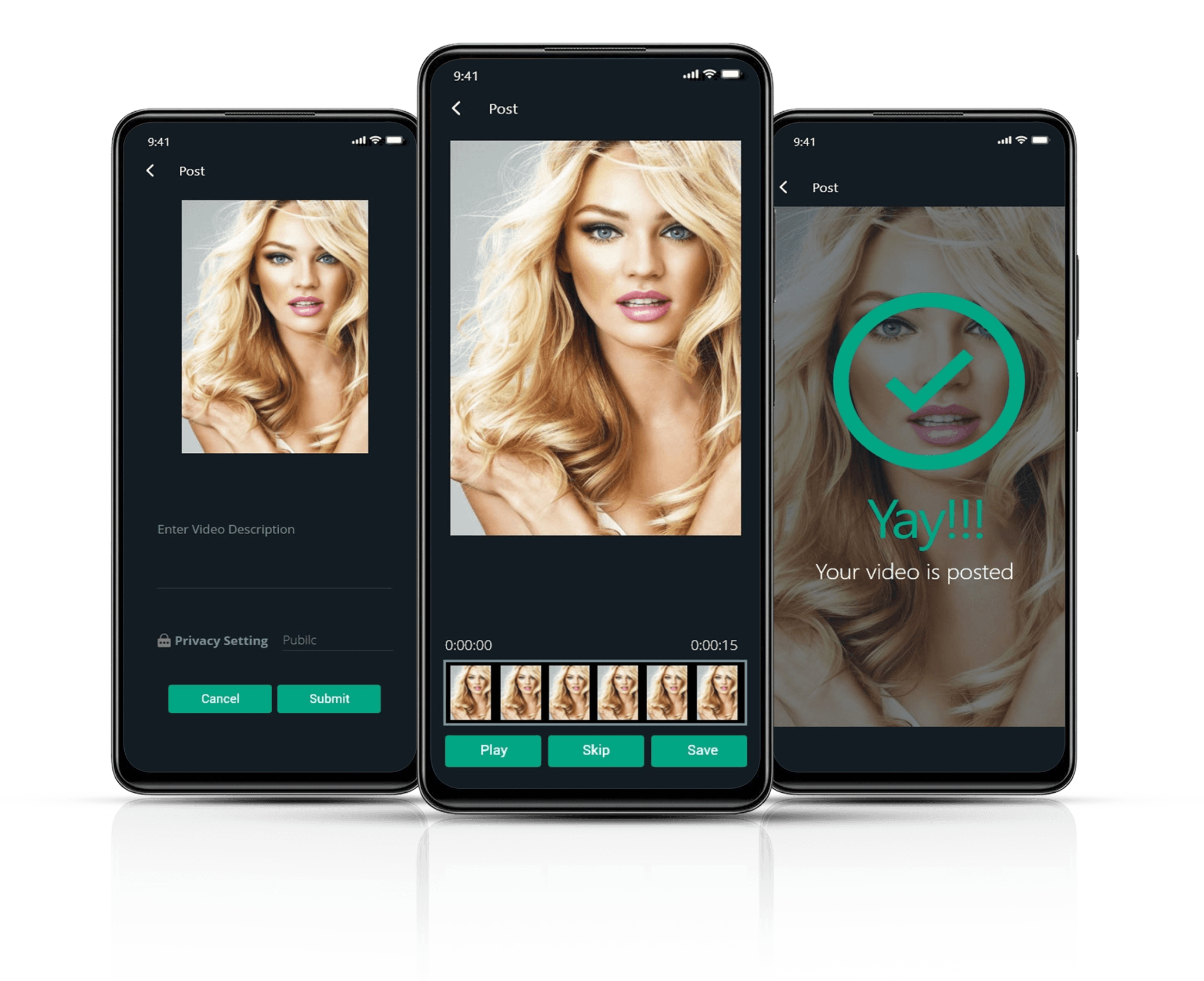 Giao diện thiết kế app chia sẻ video ngắn theo yêu cầu