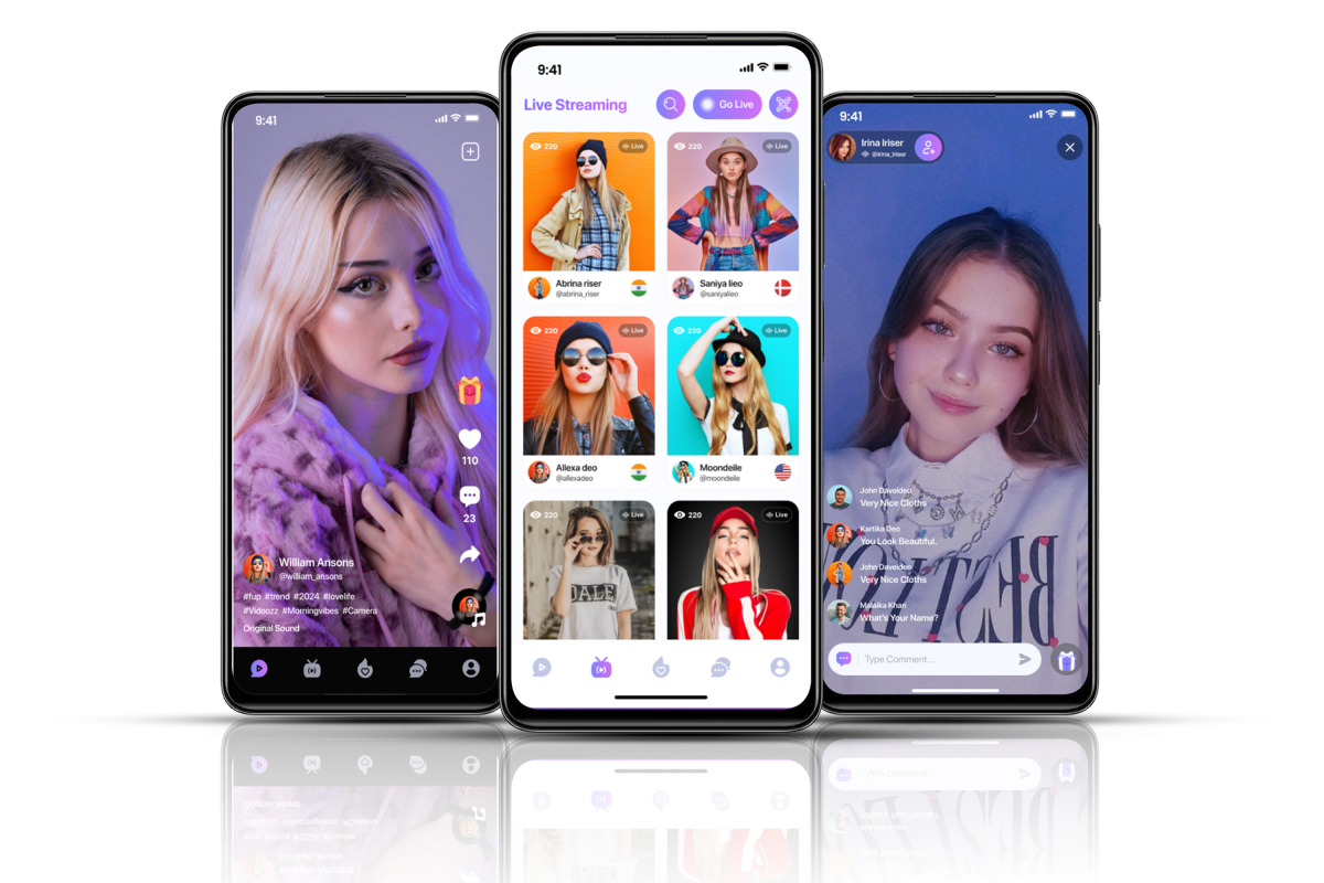 Thiết kế App LiveStream,dành cho Android, iOS, chuyên nghiệp