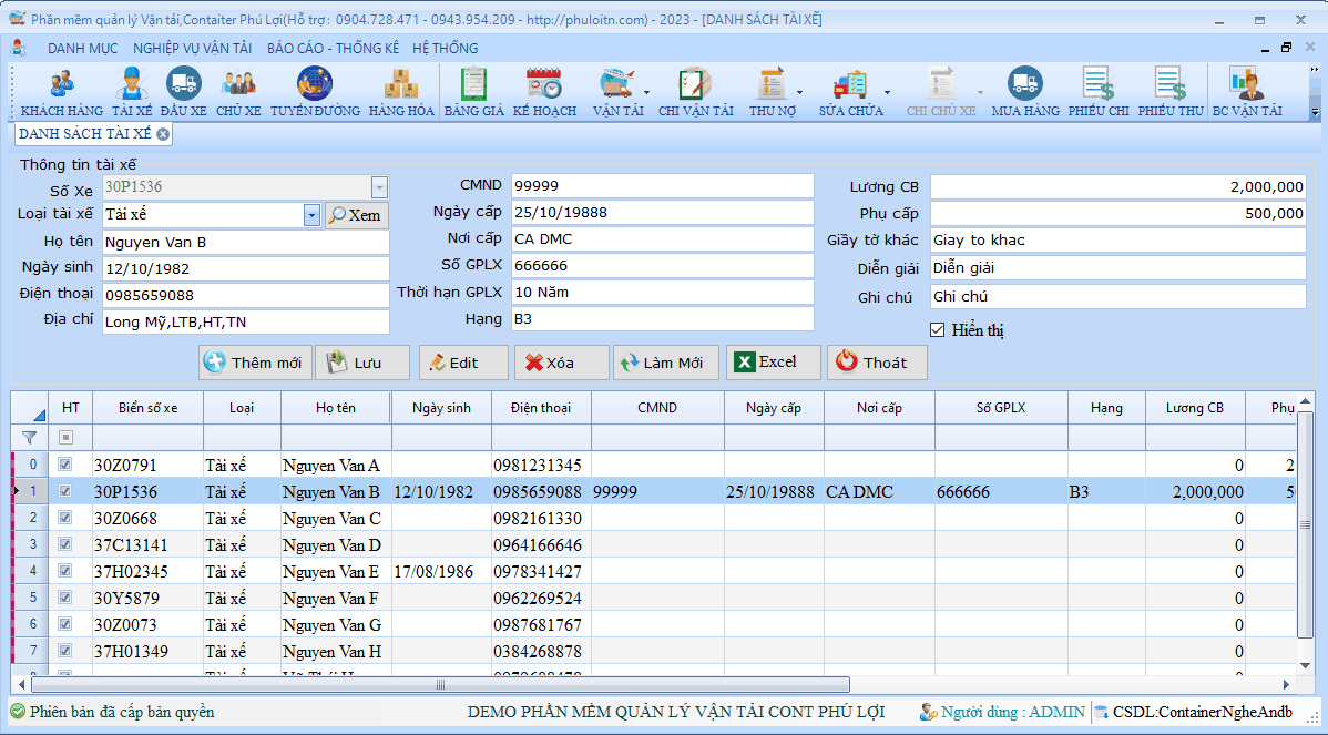 Phần mềm quản lý vận tải logistics CIT 