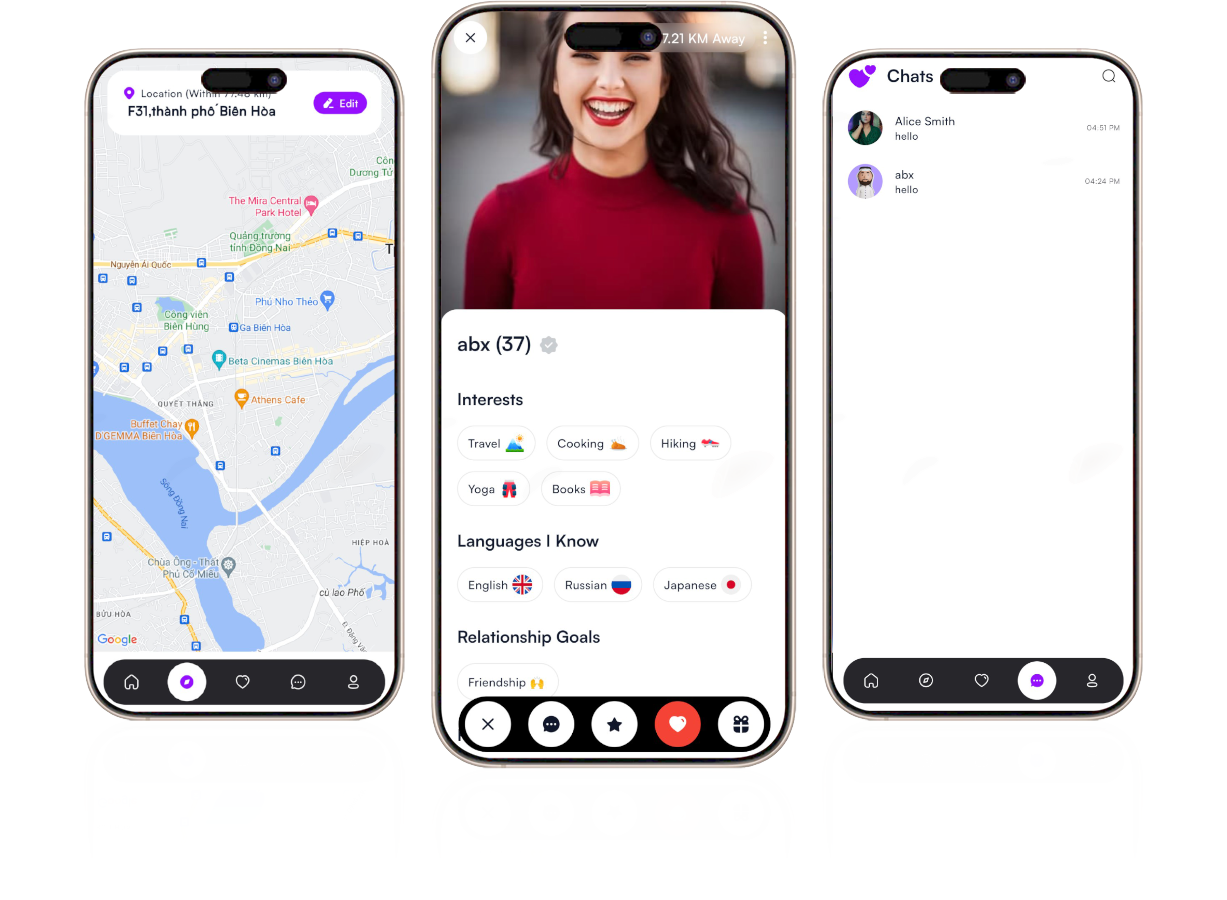 #1Thiết kế Mobile App Hẹn hò Ghép đôi theo yêu cầu Dịch vụ Thiết kế mobile app hẹn hò ghép đôi tại CIT Software