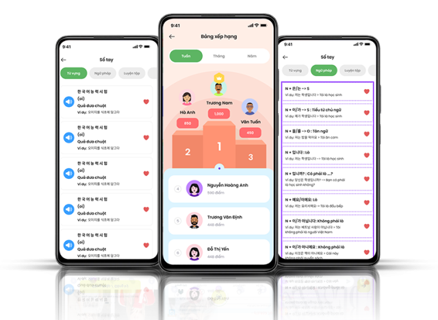 Thiết kế App học tiếng hàn