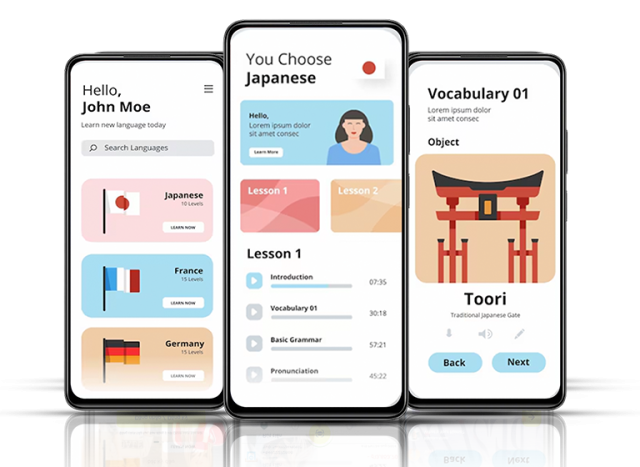 Thiết kế app học tiếng nhật