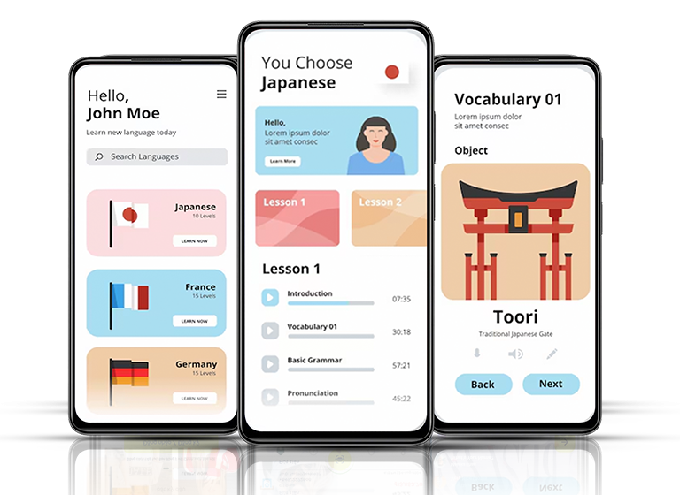 Thiết kế app học tiếng nhật