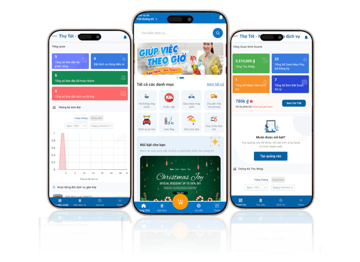 Thiết kế App Gọi Thợ Sửa Chữa Thiết kế app gọi thợ theo yêu cầu - App cho khách hàng