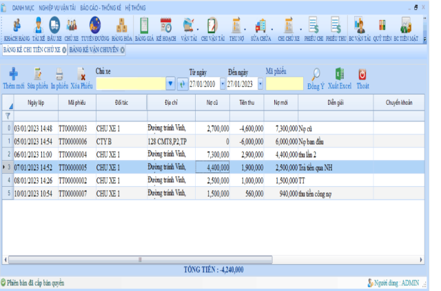 CIT logistics transport management software