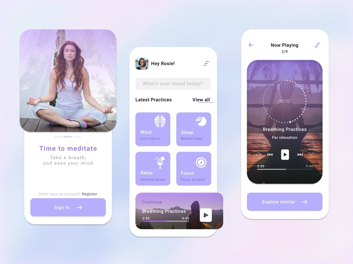 Thiết kế app tập yoga theo yêu cầu