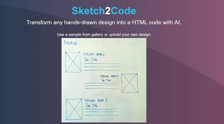 Top 10 công cụ AI viết code miễn phí, tốt nhất hiện nay AI viết code Sketch2Code-Microsoft-AI-Lab